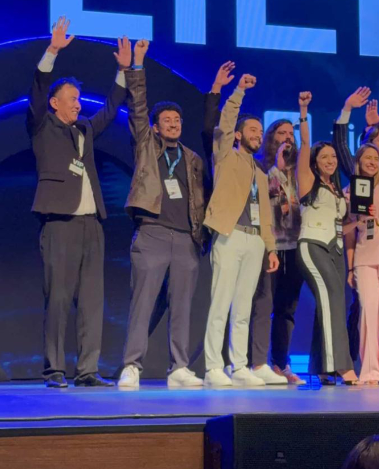 Premiação no palco do Ticto